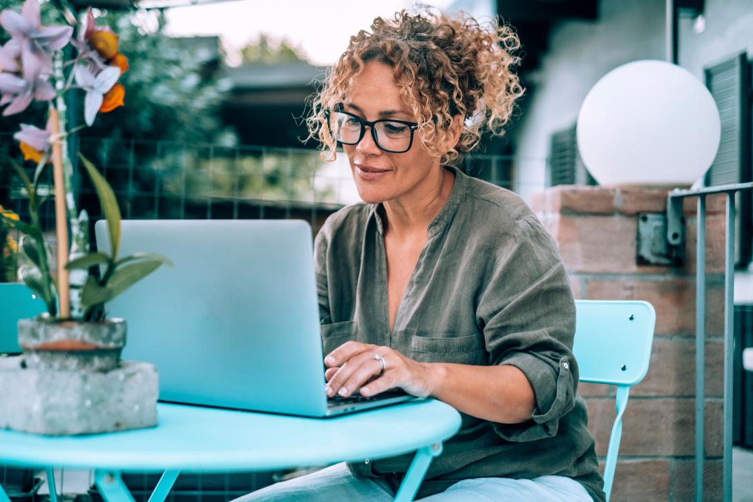 woman working